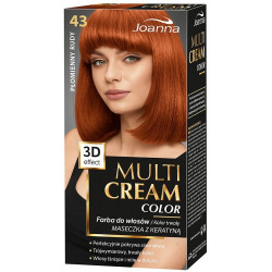 JOANNA Multi Cream Color, Farba do Włosów, 42 Hebanowa Czerń