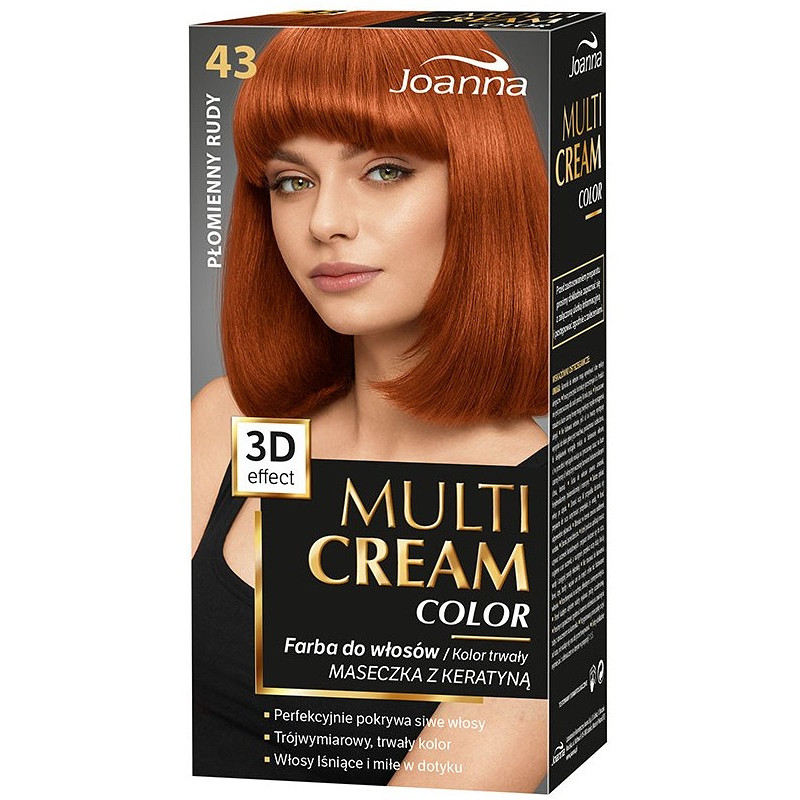 JOANNA Multi Cream Color, Farba do Włosów, 42 Hebanowa Czerń